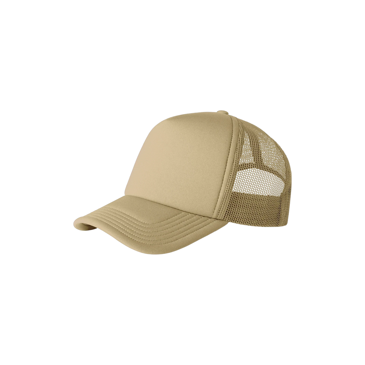 AS Colour Frame Foam Trucker Cap in Khaki — custom branded by Motive