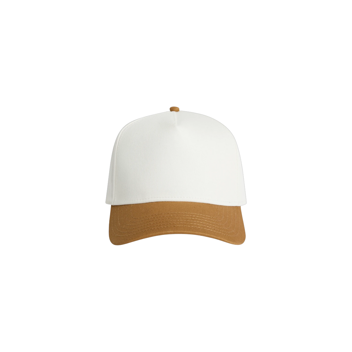 AS Colour Frame Two-Tone Cap in Natural/Camel — custom branded by Motive