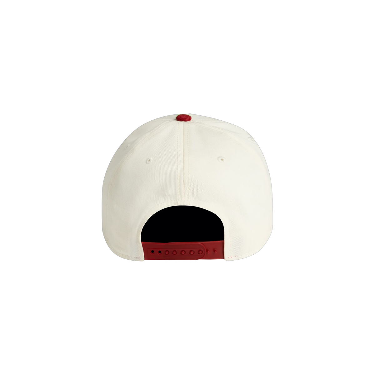 AS Colour Frame Two-Tone Cap in Natural/Cardinal — custom branded by Motive