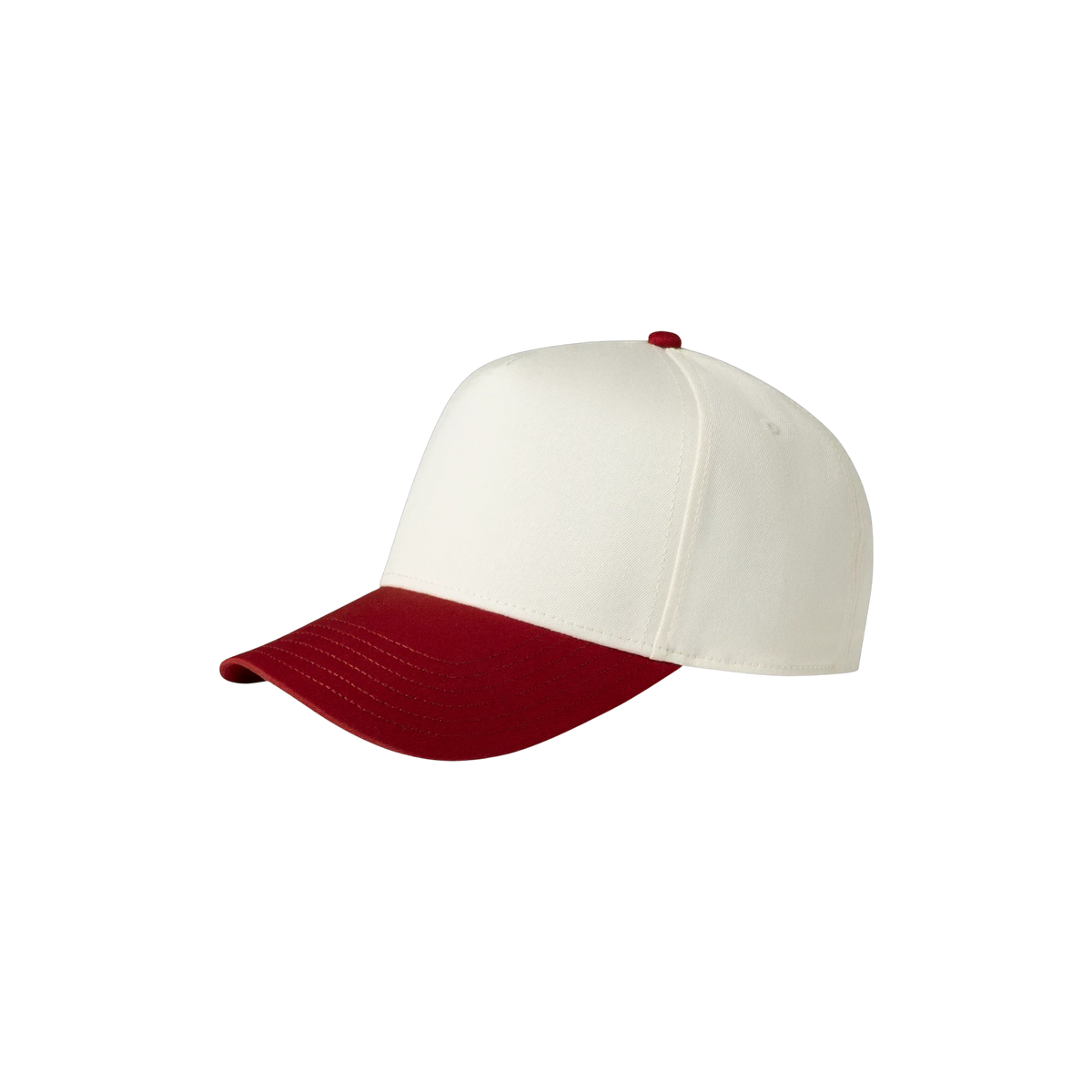 AS Colour Frame Two-Tone Cap in Natural/Cardinal — custom branded by Motive
