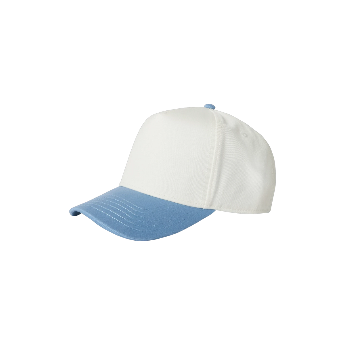 AS Colour Frame Two-Tone Cap in Natural/Carolina — custom branded by Motive