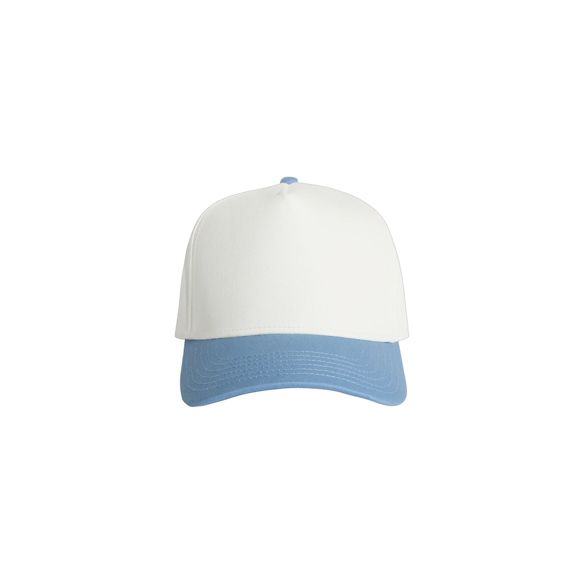 AS Colour Frame Two-Tone Cap in Natural/Carolina — custom branded by Motive
