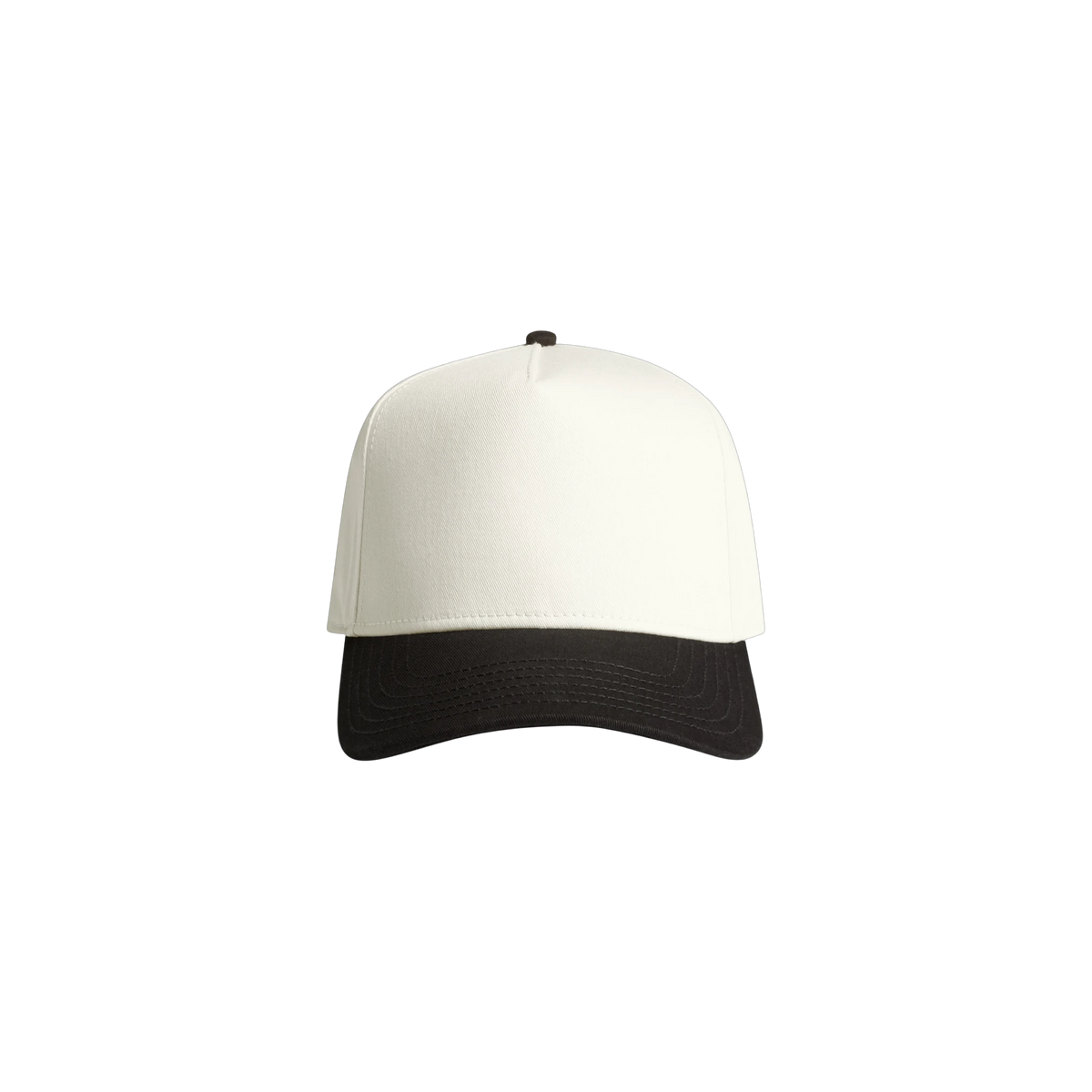 AS Colour Frame Two-Tone Cap in Natural/Coal — custom branded by Motive