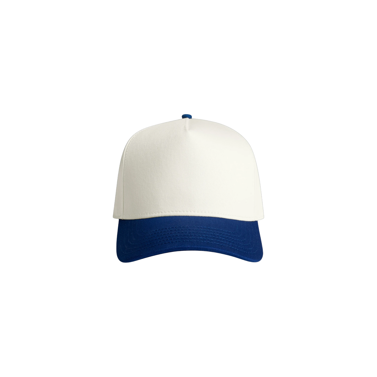 AS Colour Frame Two-Tone Cap in Natural/Liberty — custom branded by Motive