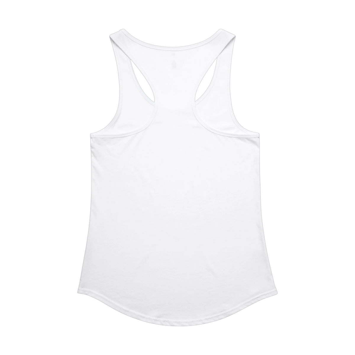 AS Colour Mali Racerback in White — custom branded by Motive