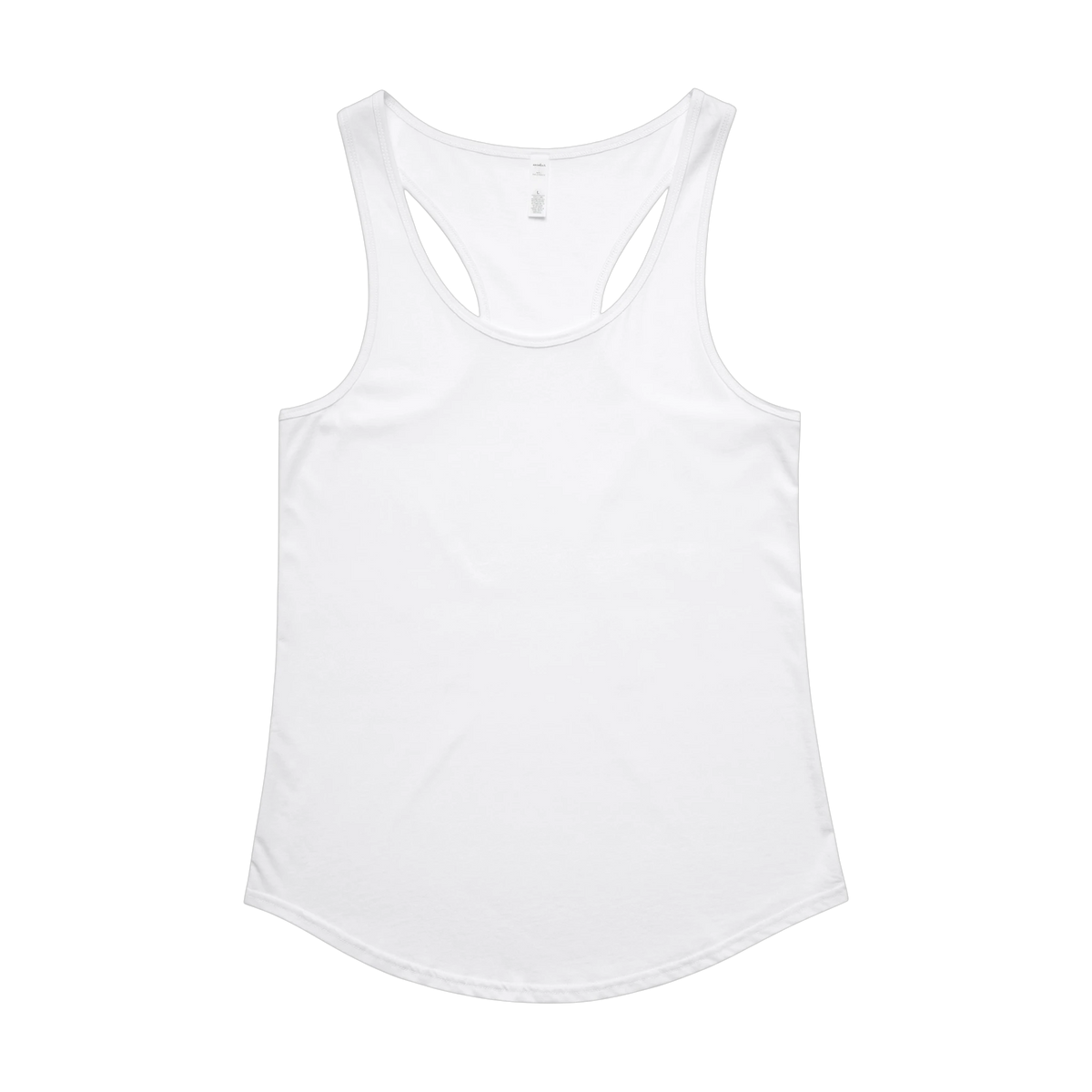 AS Colour Mali Racerback in White — custom branded by Motive