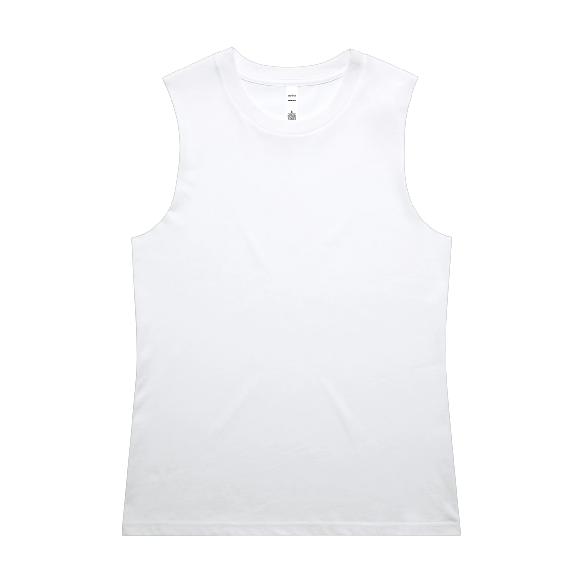 AS Colour Maple Tank in White — custom branded by Motive