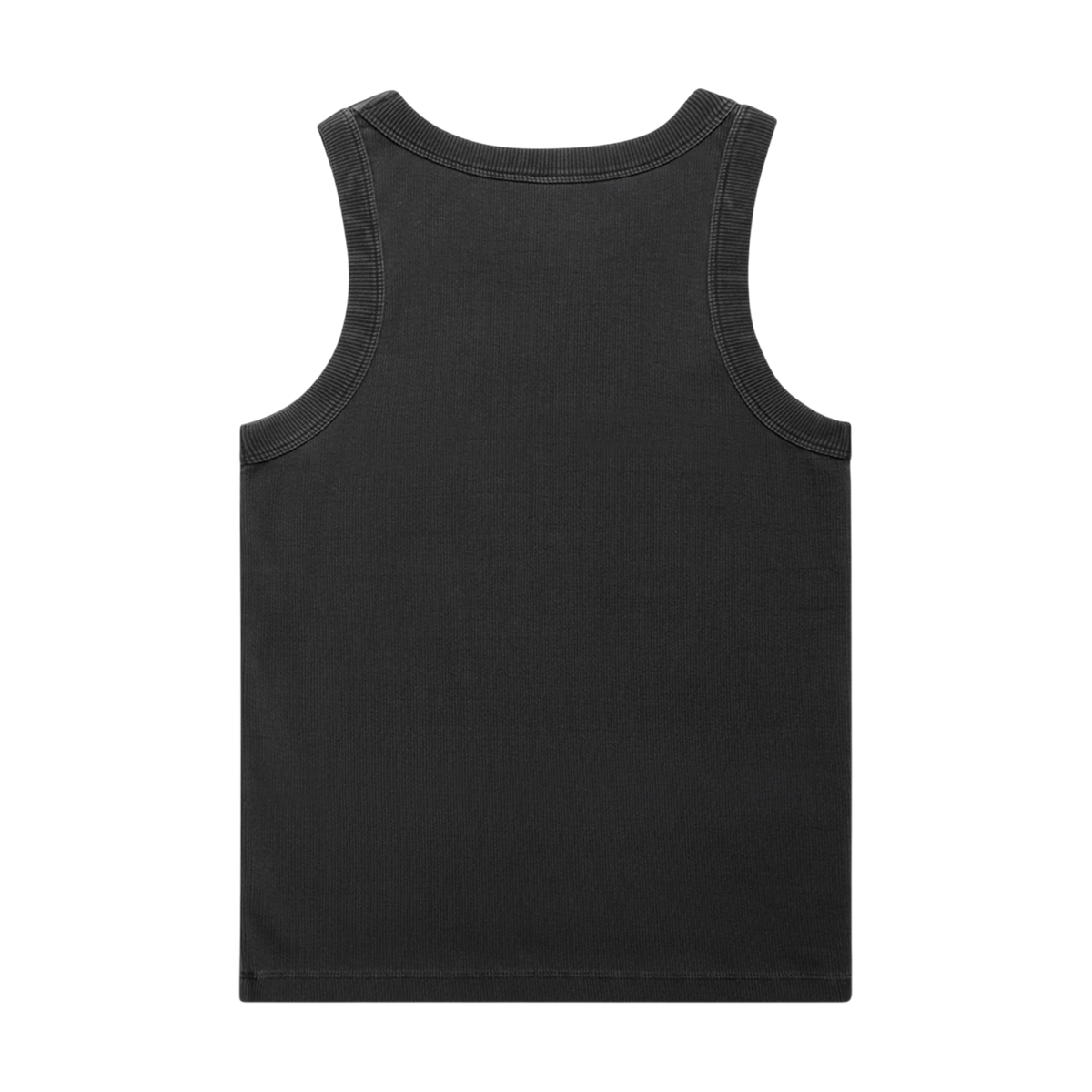AS Colour Faded Organic Rib Tank in Faded Black — custom branded by Motive
