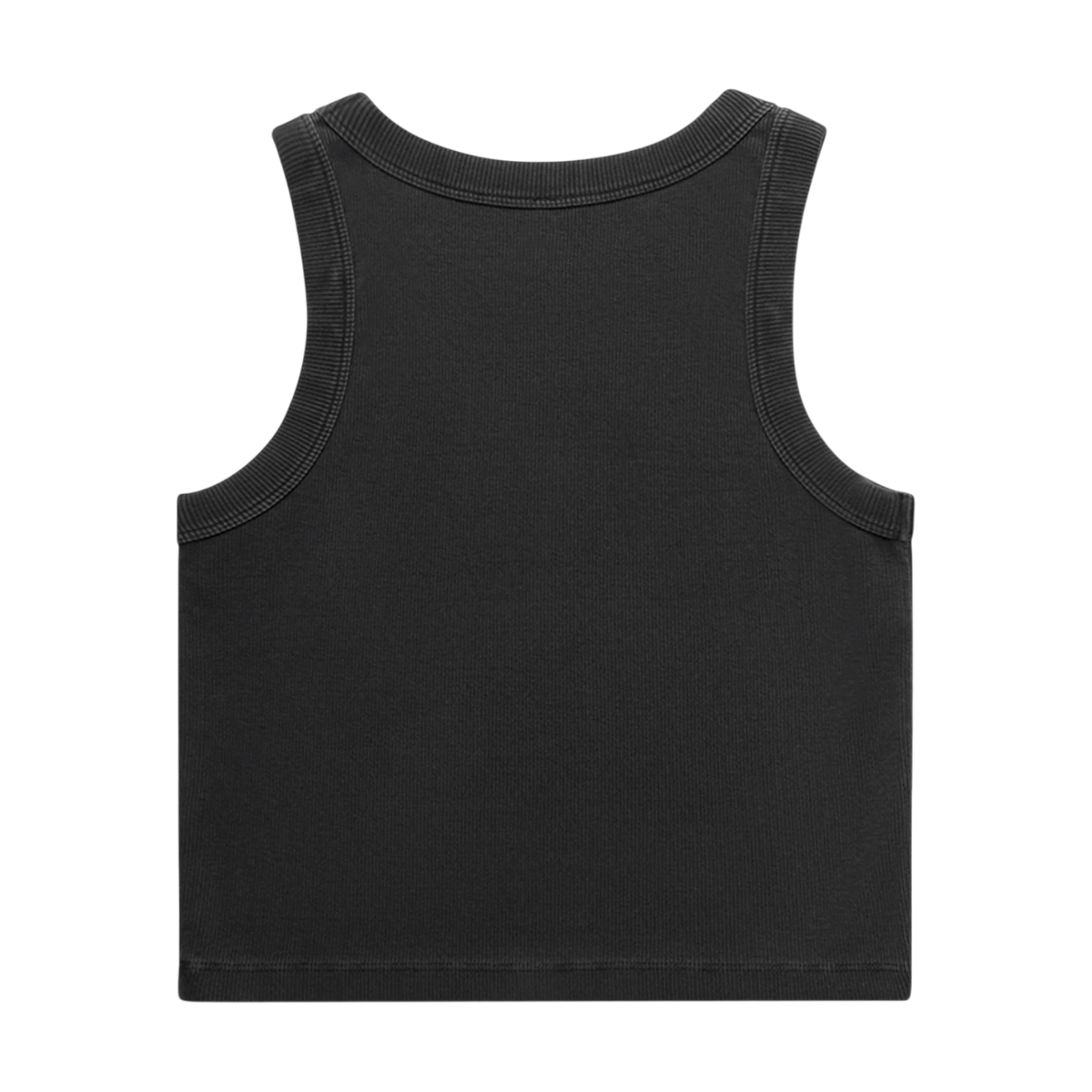 AS Colour Faded Organic Rib Crop Tank in Faded Black — custom branded by Motive