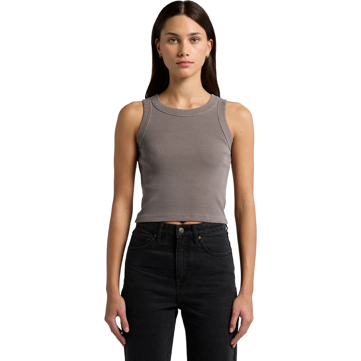 AS Colour Faded Organic Rib Crop Tank