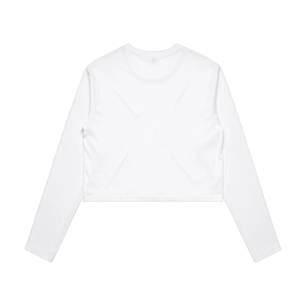 AS Colour Crop L/S Tee in White — custom branded by Motive