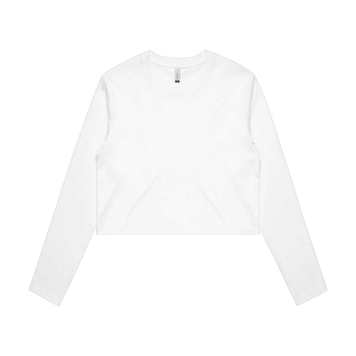 AS Colour Crop L/S Tee in White — custom branded by Motive