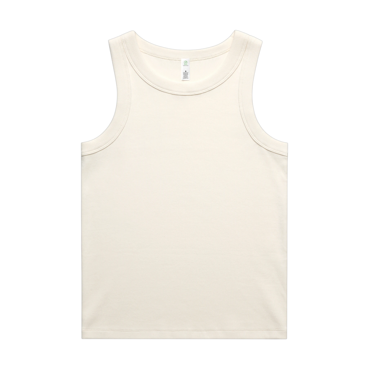 AS Colour Organic Rib Tank in Ecru — custom branded by Motive