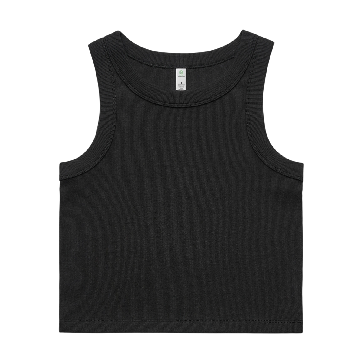 AS Colour Women's Organic Rib Crop Tank in Black