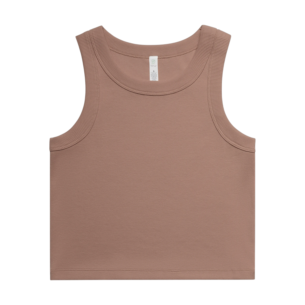 AS Colour Women's Organic Rib Crop Tank in Hazy Pink