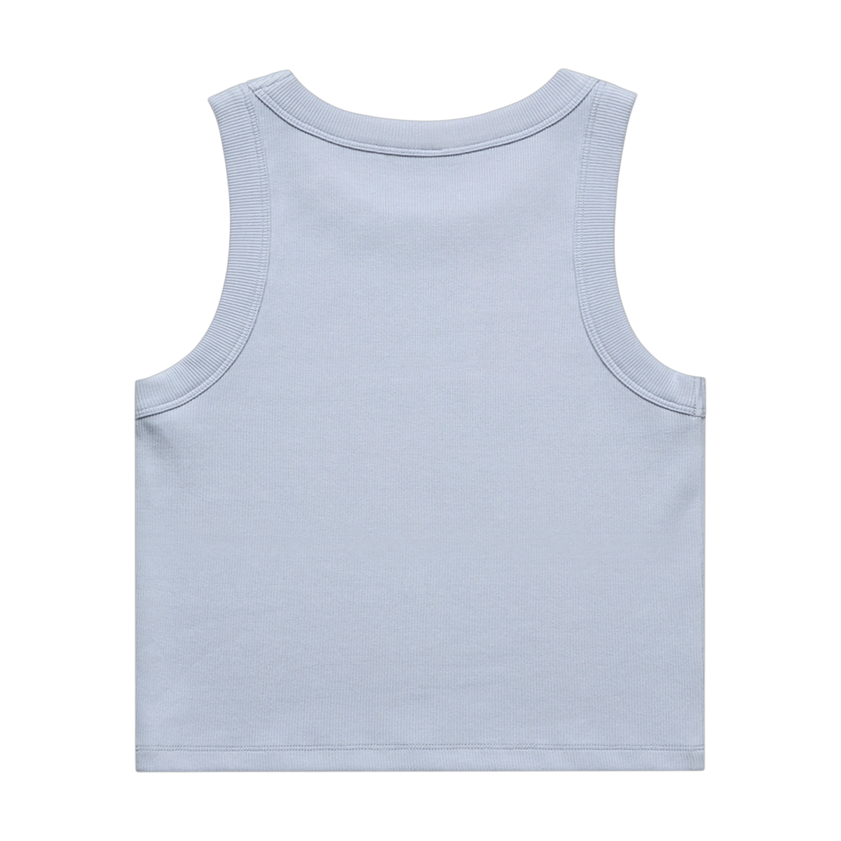 AS Colour Organic Rib Crop Tank in Powder — custom branded by Motive