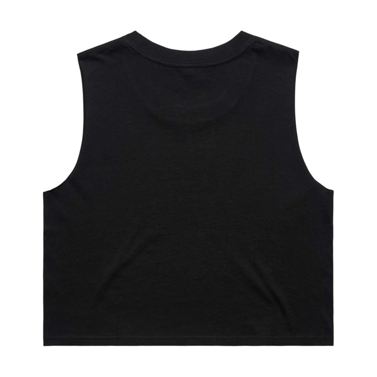 AS Colour Crop Tank in Black — custom branded by Motive