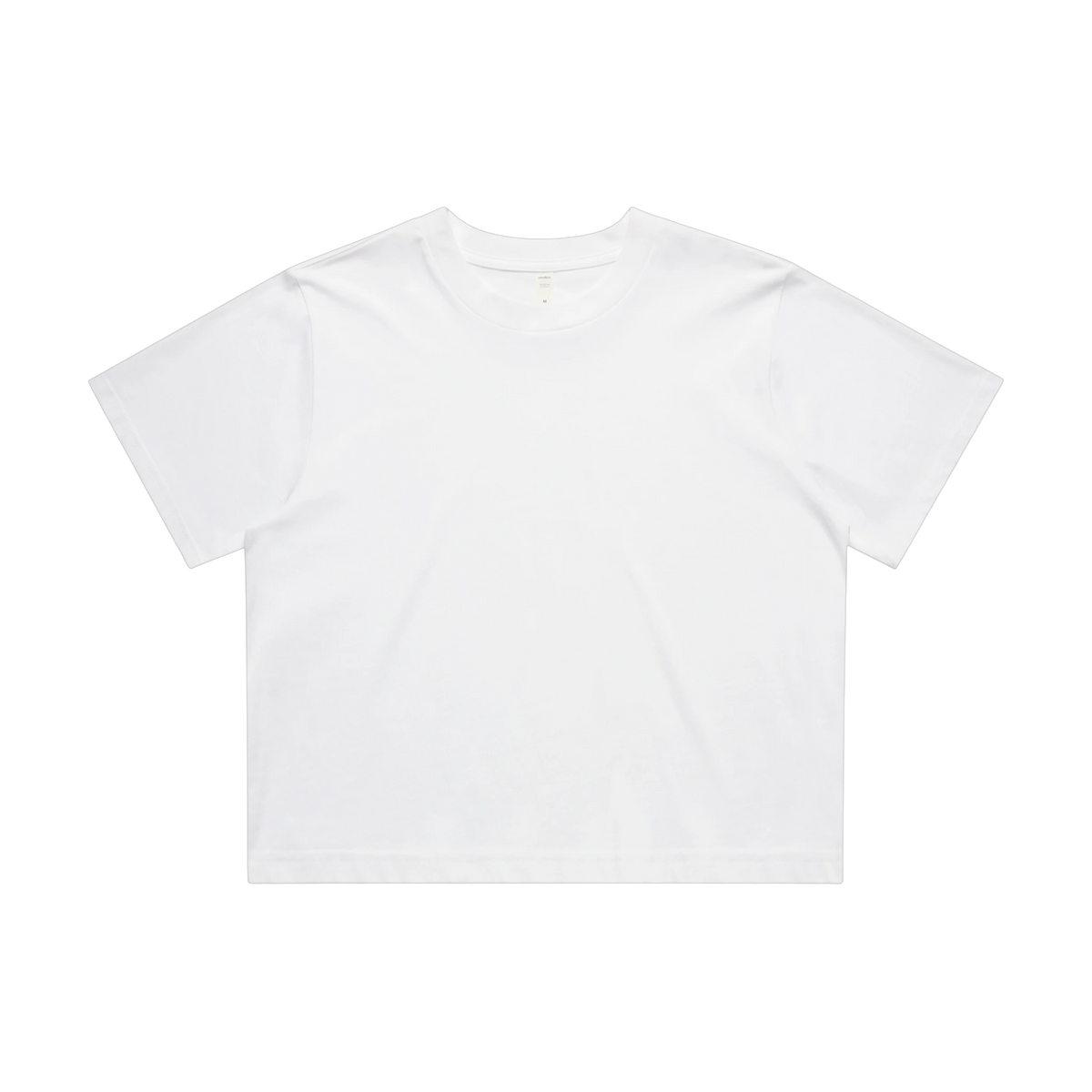 AS Colour Classic Crop Tee in White — custom branded by Motive