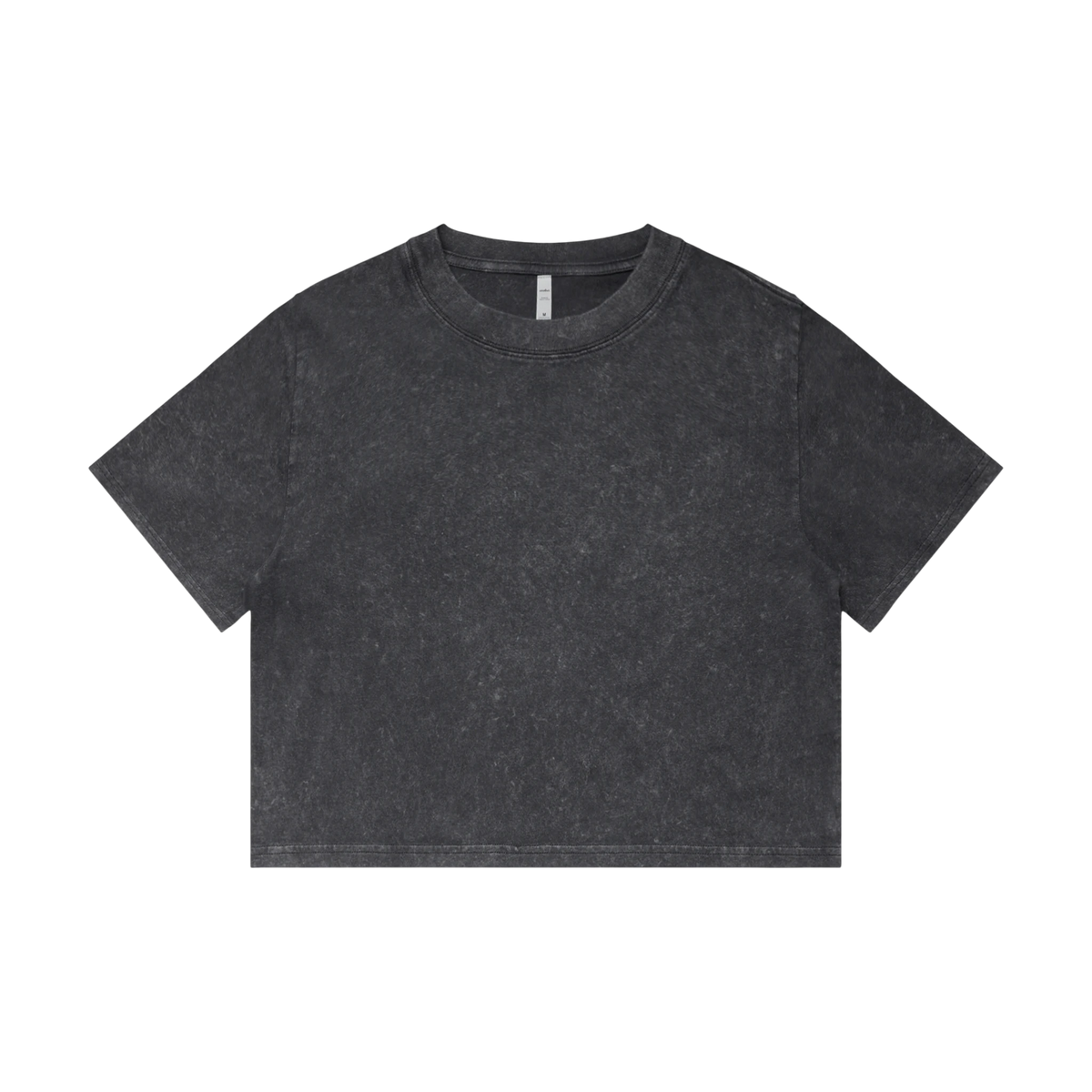 AS Colour Stone Wash Heavy Crop in Black Stone — custom branded by Motive