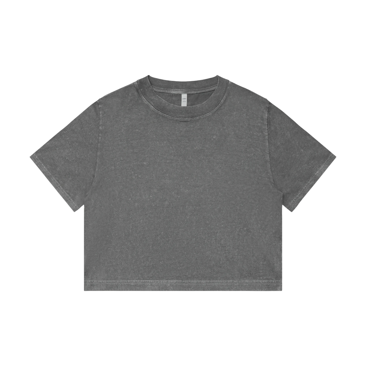 AS Colour Stone Wash Heavy Crop in Coal Stone — custom branded by Motive