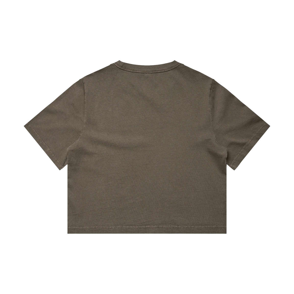 AS Colour Heavy Faded Crop Tee in Faded Brown — custom branded by Motive