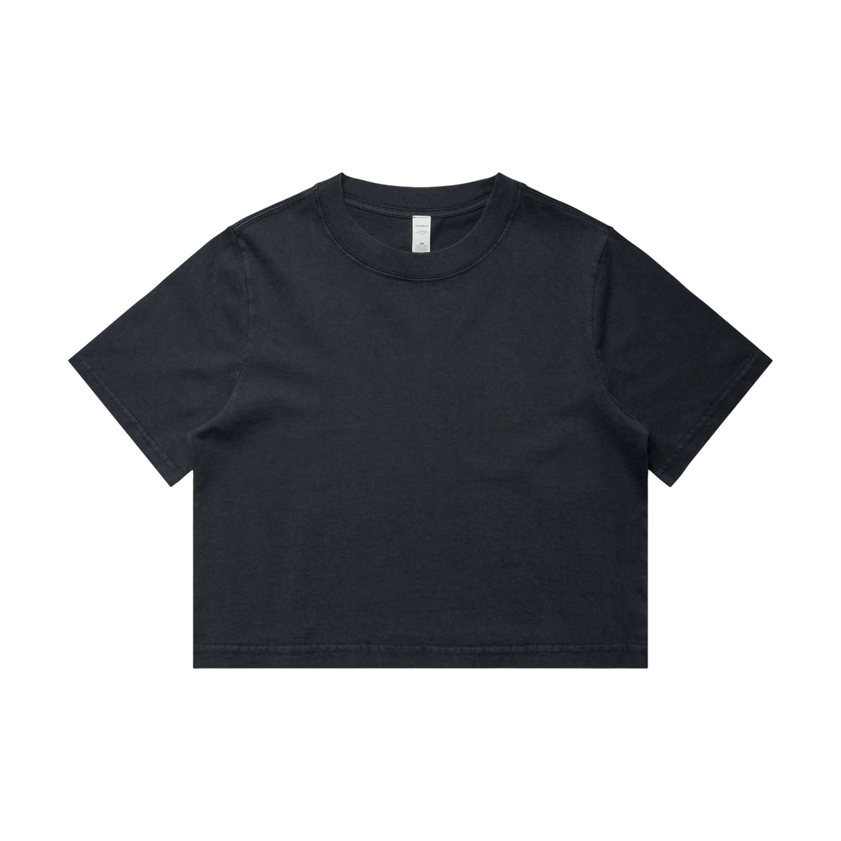 AS Colour Heavy Faded Crop Tee in Faded Ink Blue — custom branded by Motive