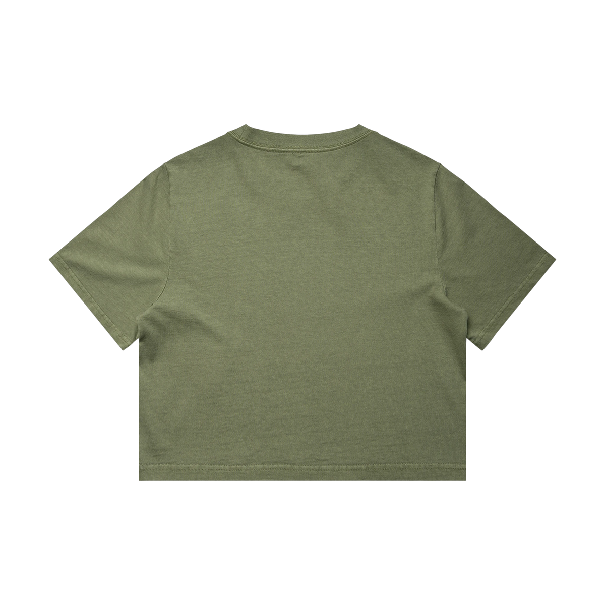 AS Colour Heavy Faded Crop Tee in Faded Olive — custom branded by Motive