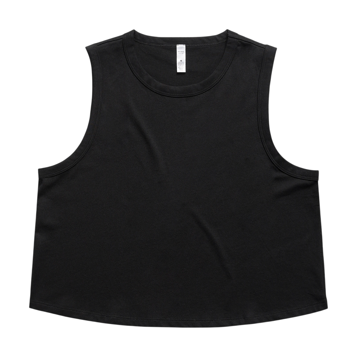 AS Colour Martina Crop Tank in Black — custom branded by Motive