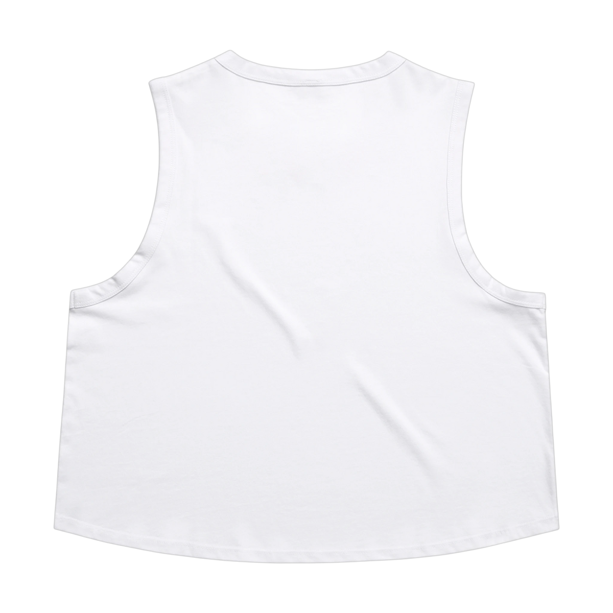 AS Colour Martina Crop Tank in White — custom branded by Motive