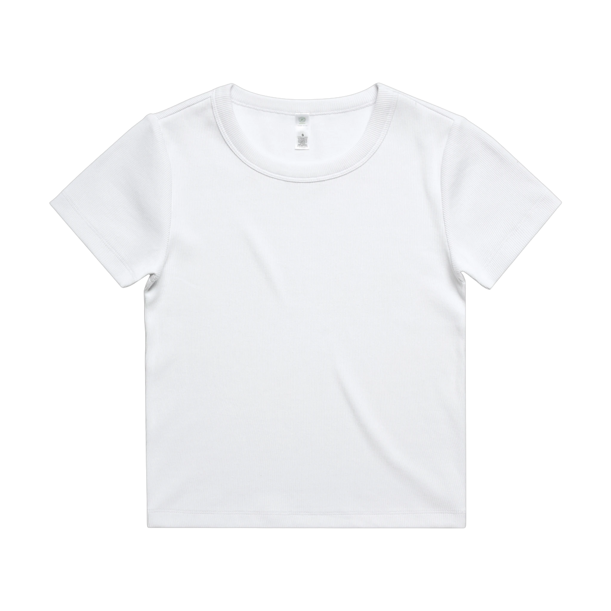 AS Colour Organic Rib Tee in White — custom branded by Motive