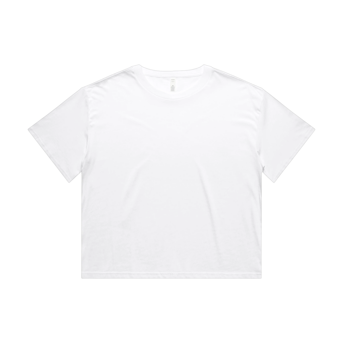 AS Colour Martina Crop Tee in White — custom branded by Motive
