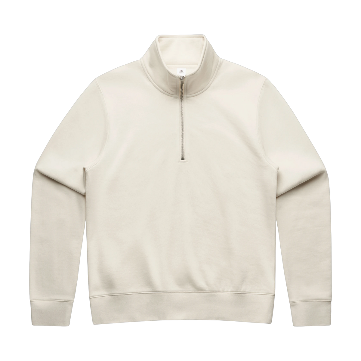 AS Colour Women's Stencil Half-Zip Crew in Ecru — custom branded by Motive