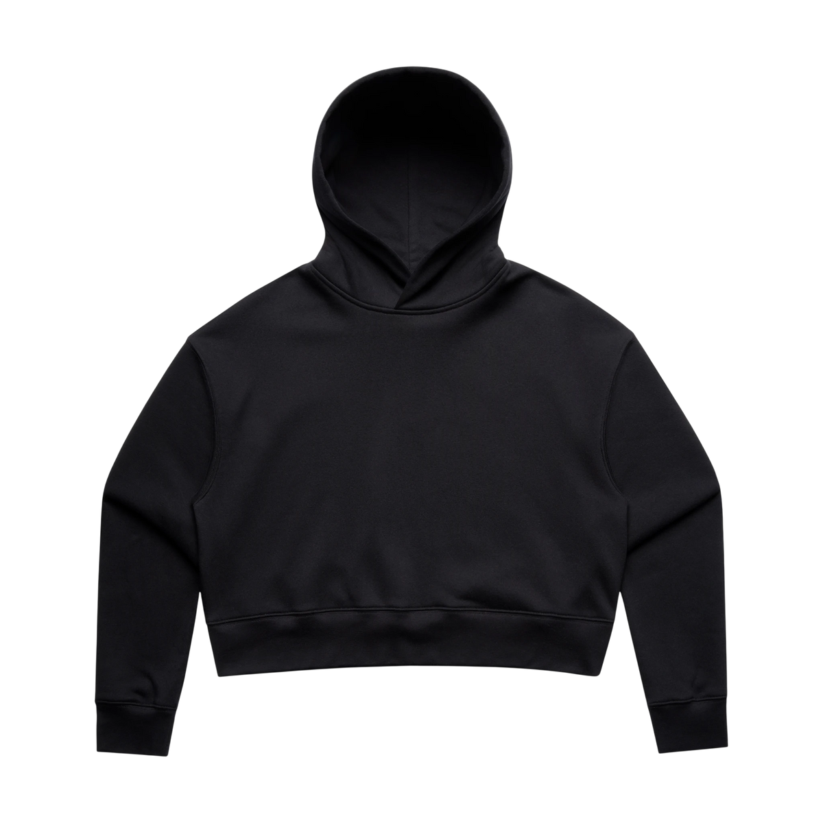 AS Colour Relax Crop Hoodie in Black — custom branded by Motive