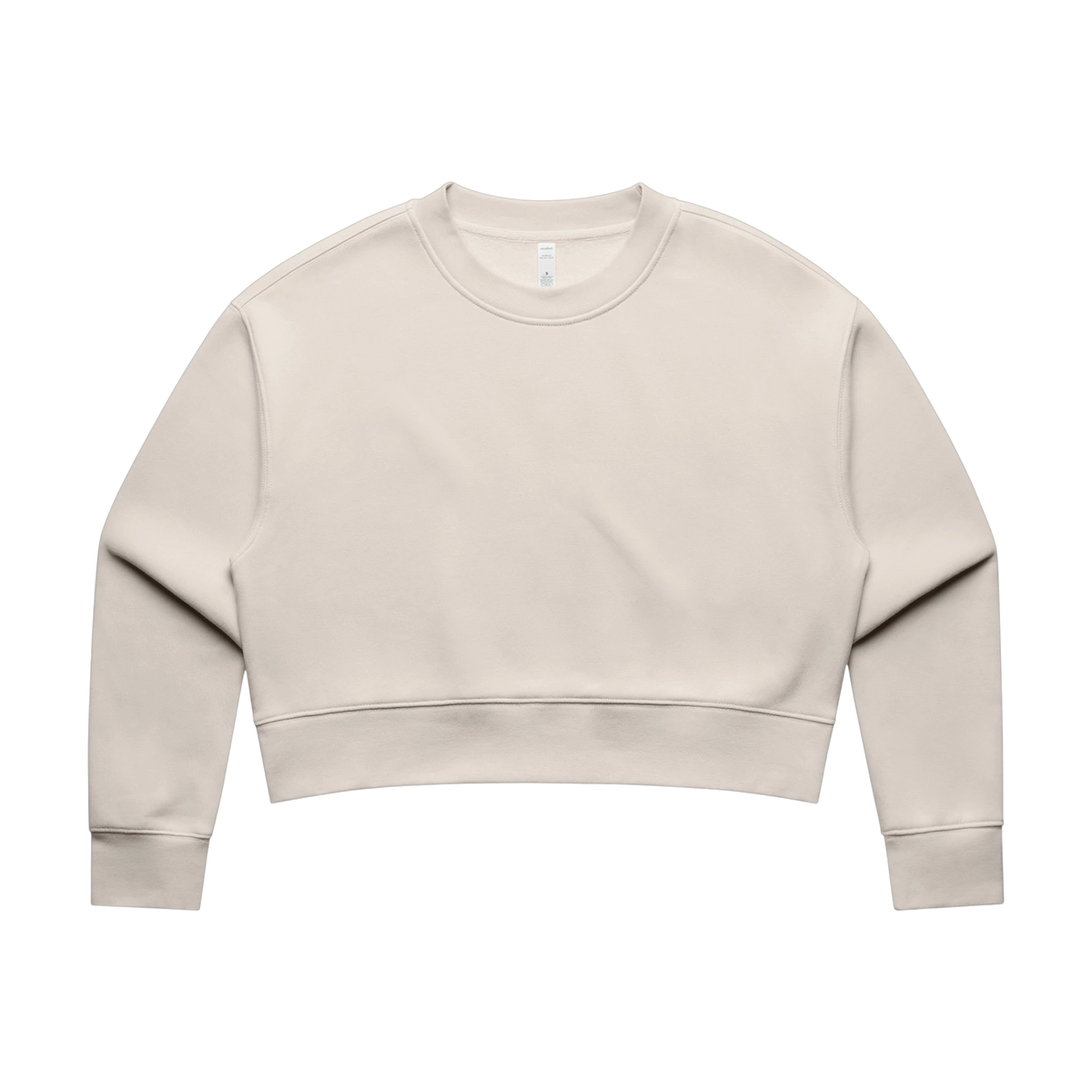 AS Colour Relax Crop Crew in Bone — custom branded by Motive
