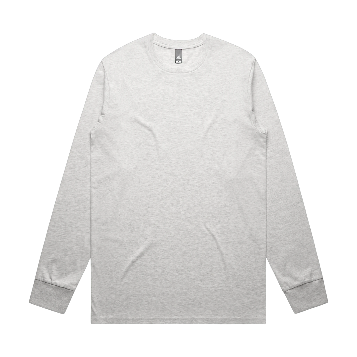 AS Colour Staple L/S Tee in Ash Heather — custom branded by Motive