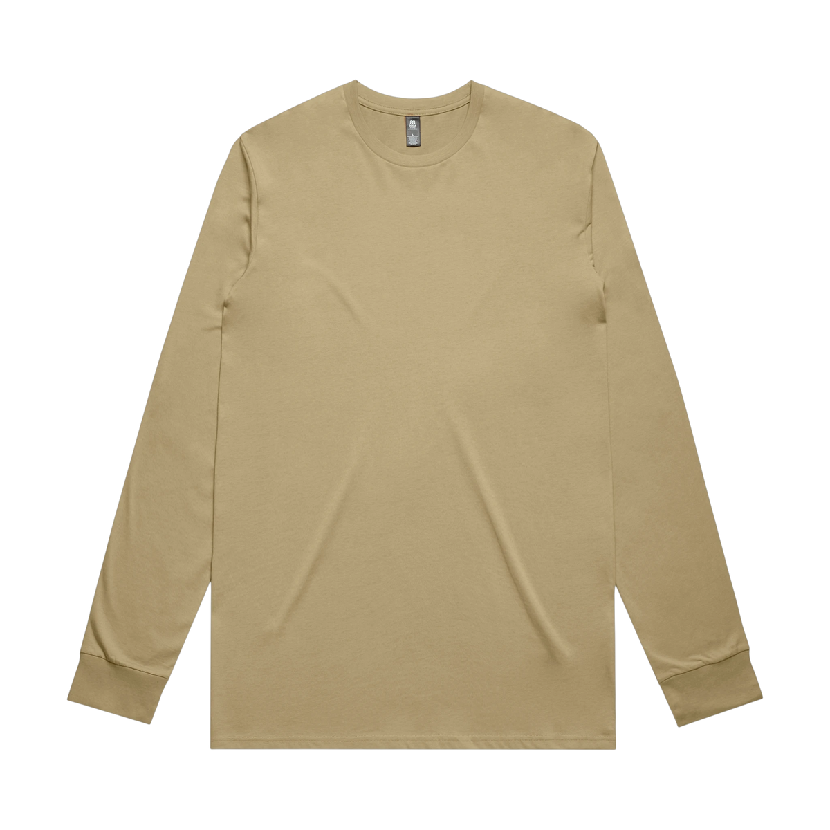 AS Colour Staple L/S Tee in Khaki — custom branded by Motive
