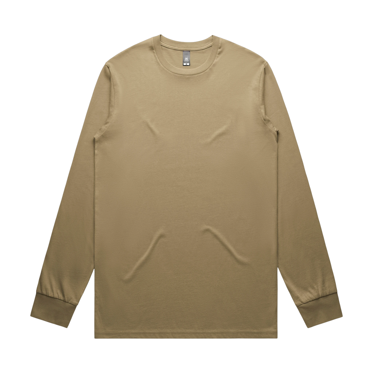 AS Colour Staple L/S Tee in Sand — custom branded by Motive