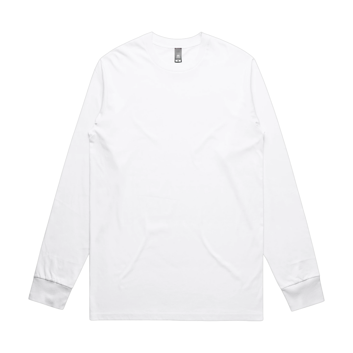 AS Colour Staple L/S Tee in White — custom branded by Motive