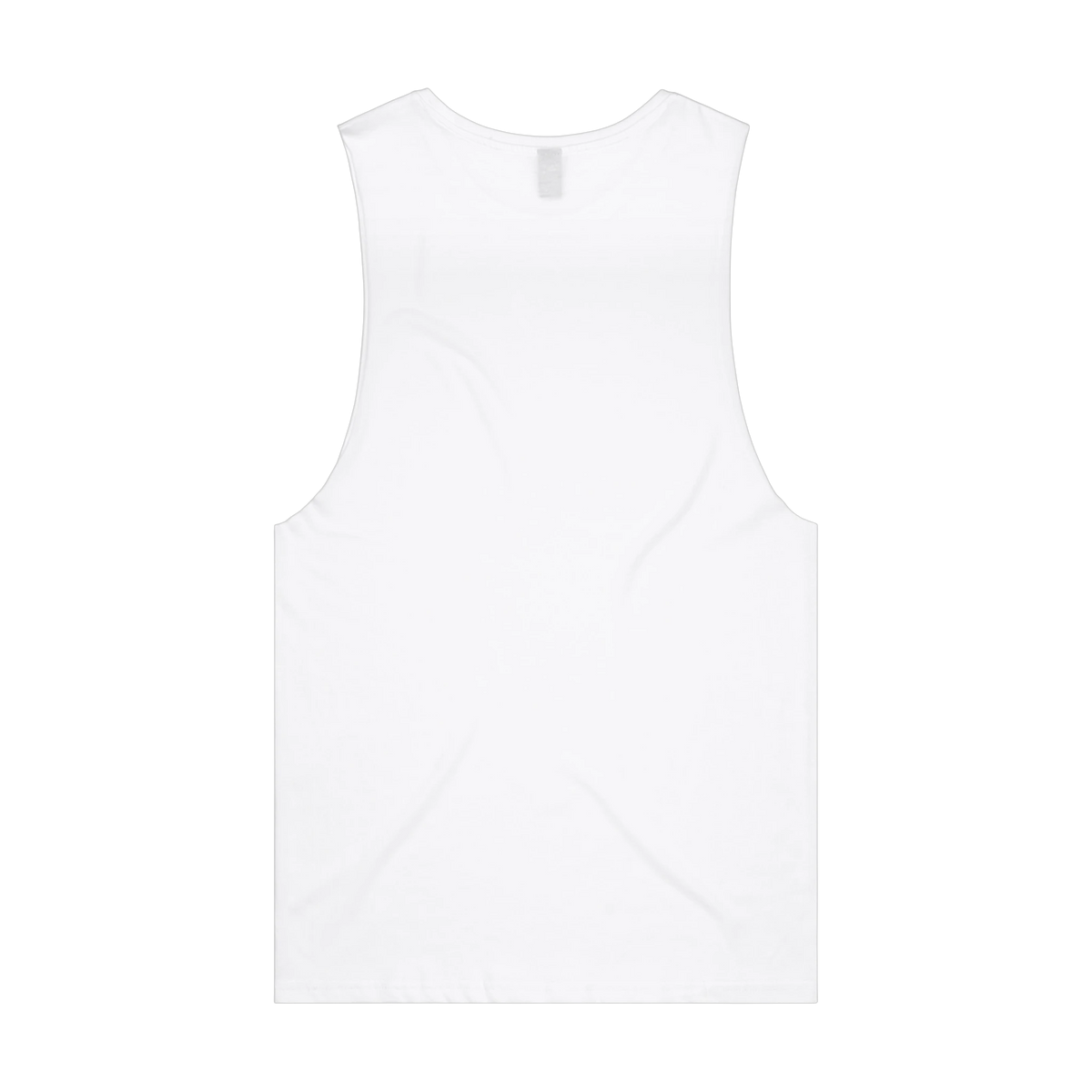 AS Colour Barnard Tank in White — custom branded by Motive