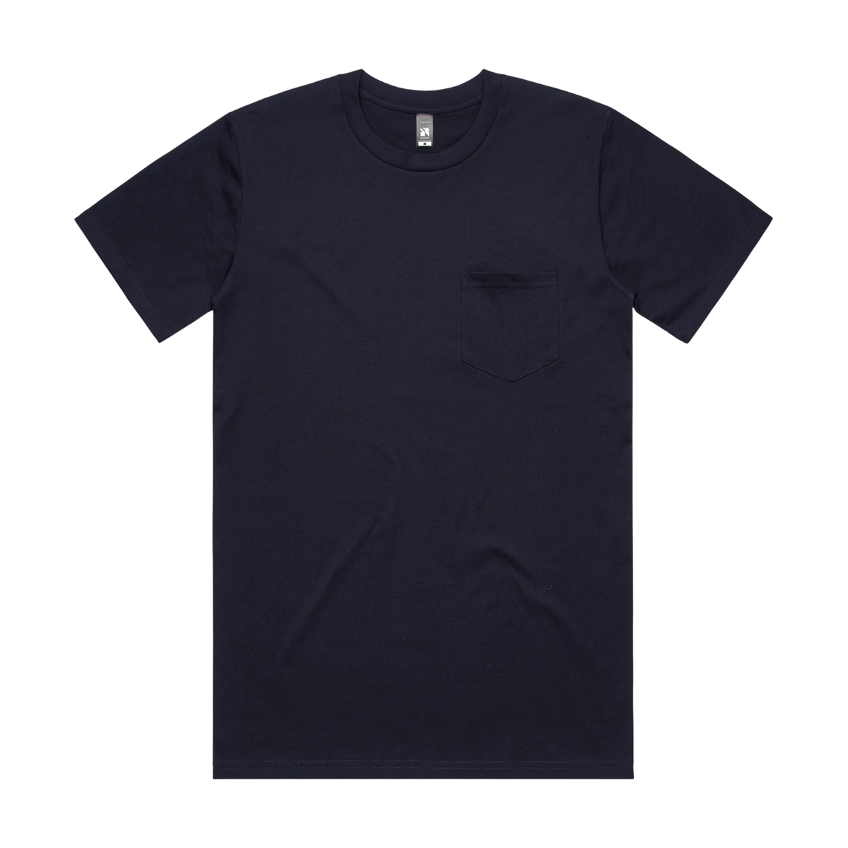 AS Colour Classic Pocket Tee in Navy — custom branded by Motive