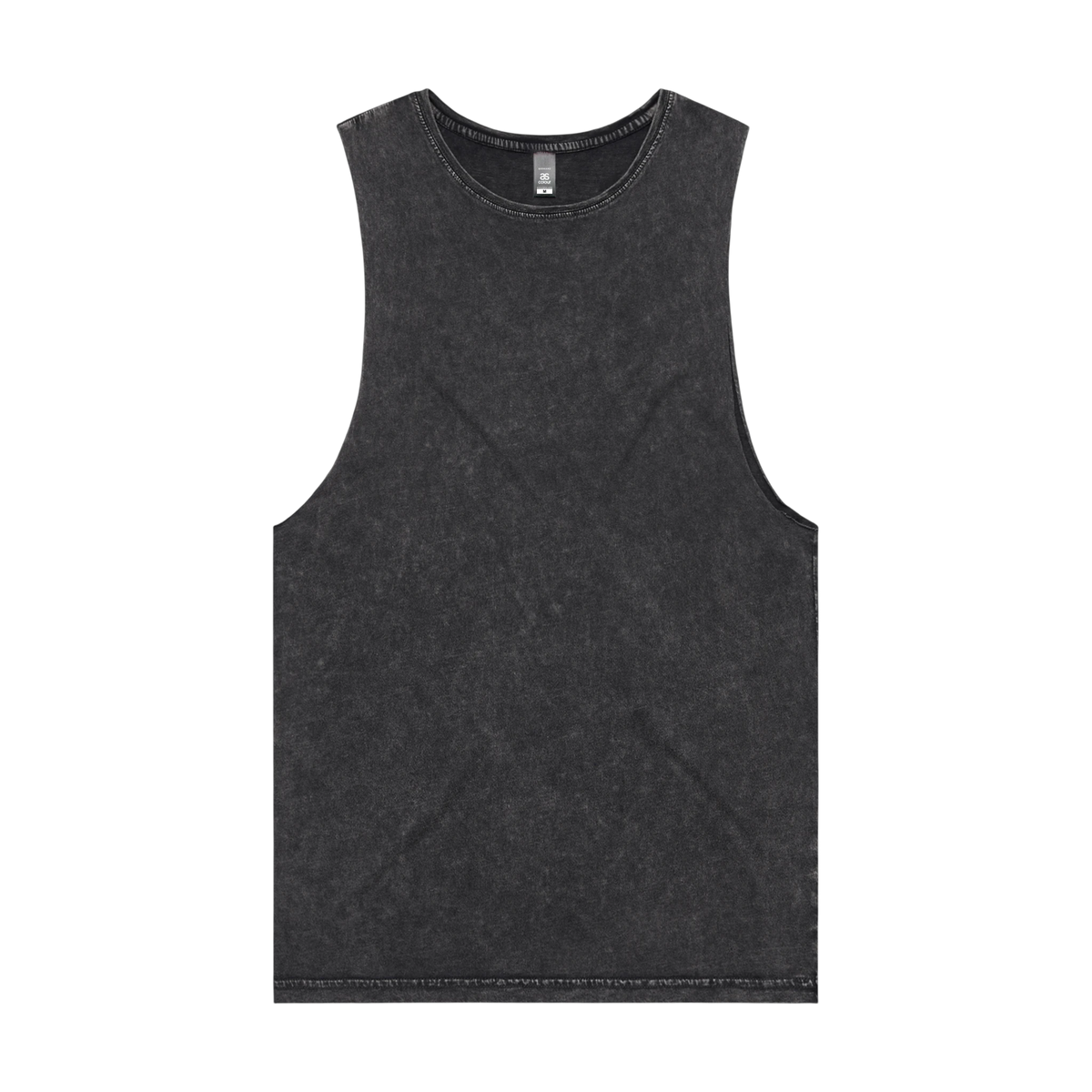 AS Colour Stone Wash Barnard Tank in Black Stone — custom branded by Motive