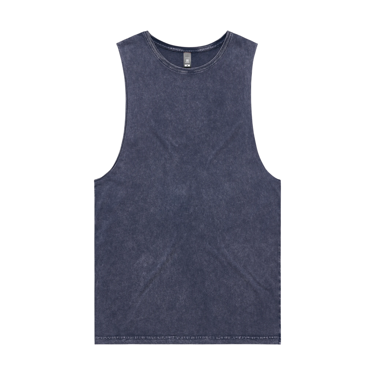 AS Colour Stone Wash Barnard Tank in Blue Stone — custom branded by Motive