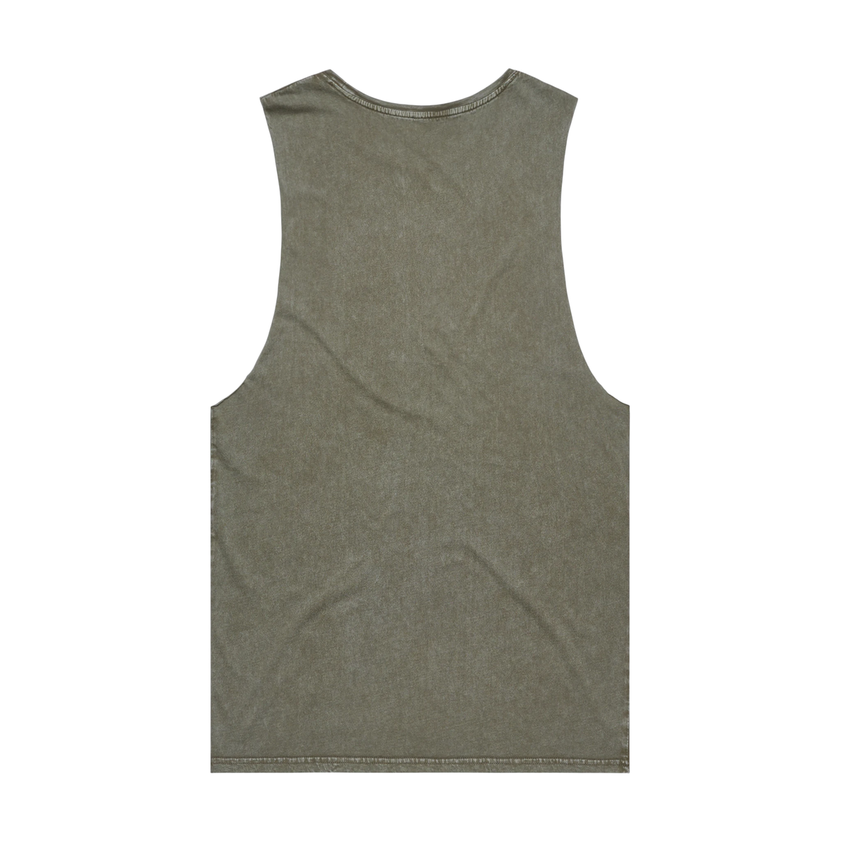 AS Colour Stone Wash Barnard Tank in Moss Stone — custom branded by Motive