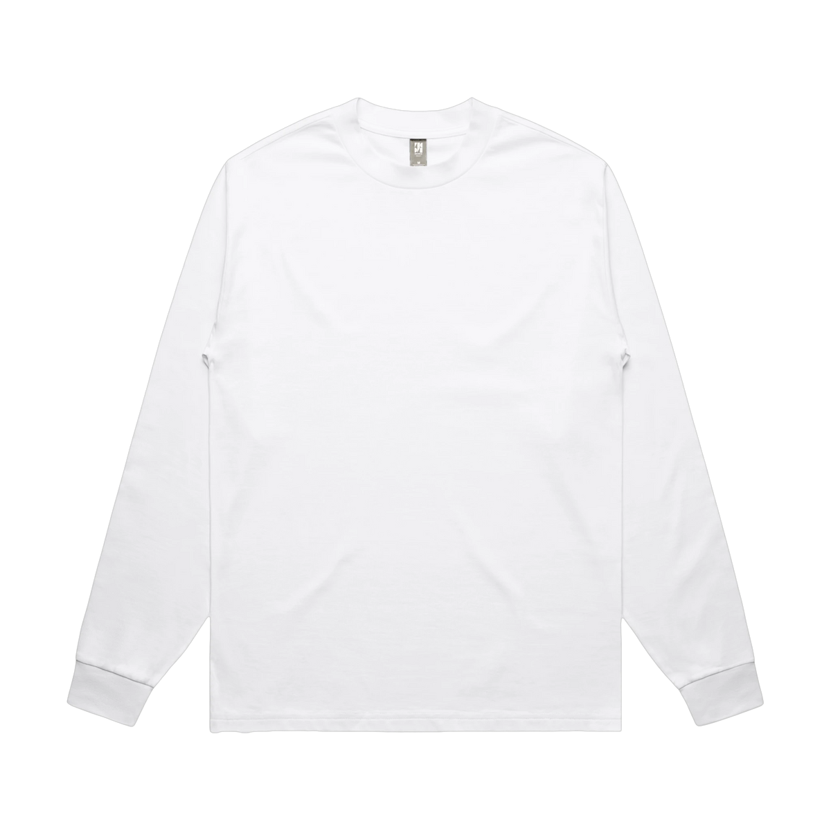 AS Colour Heavy L/S Tee in White — custom branded by Motive