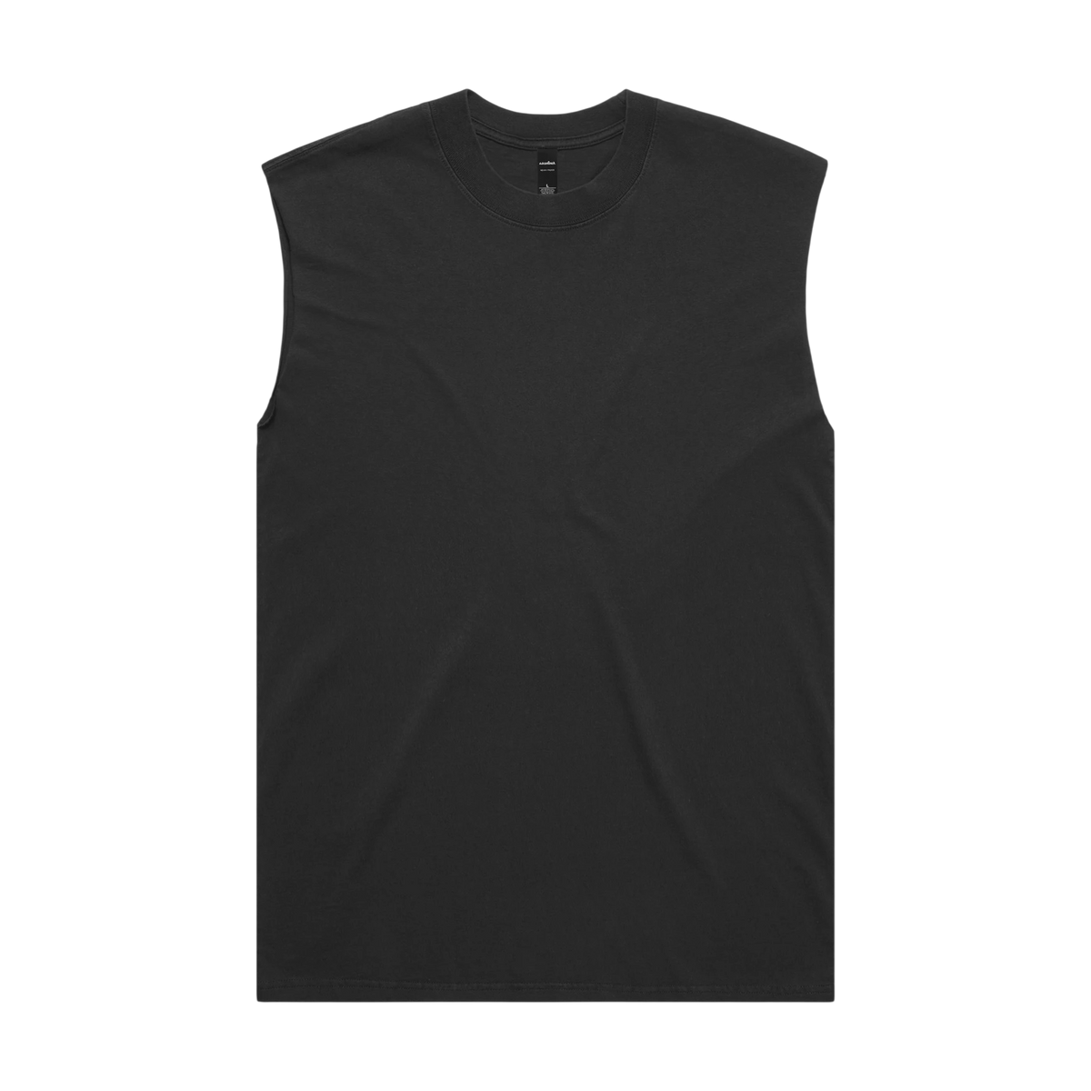 AS Colour Heavy Faded Tank in Faded Black — custom branded by Motive