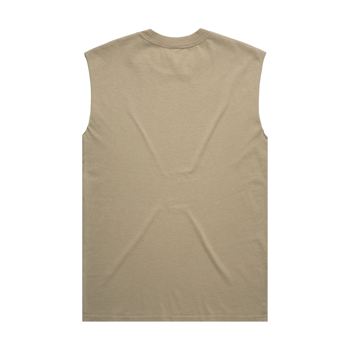 AS Colour Heavy Faded Tank in Faded Khaki — custom branded by Motive