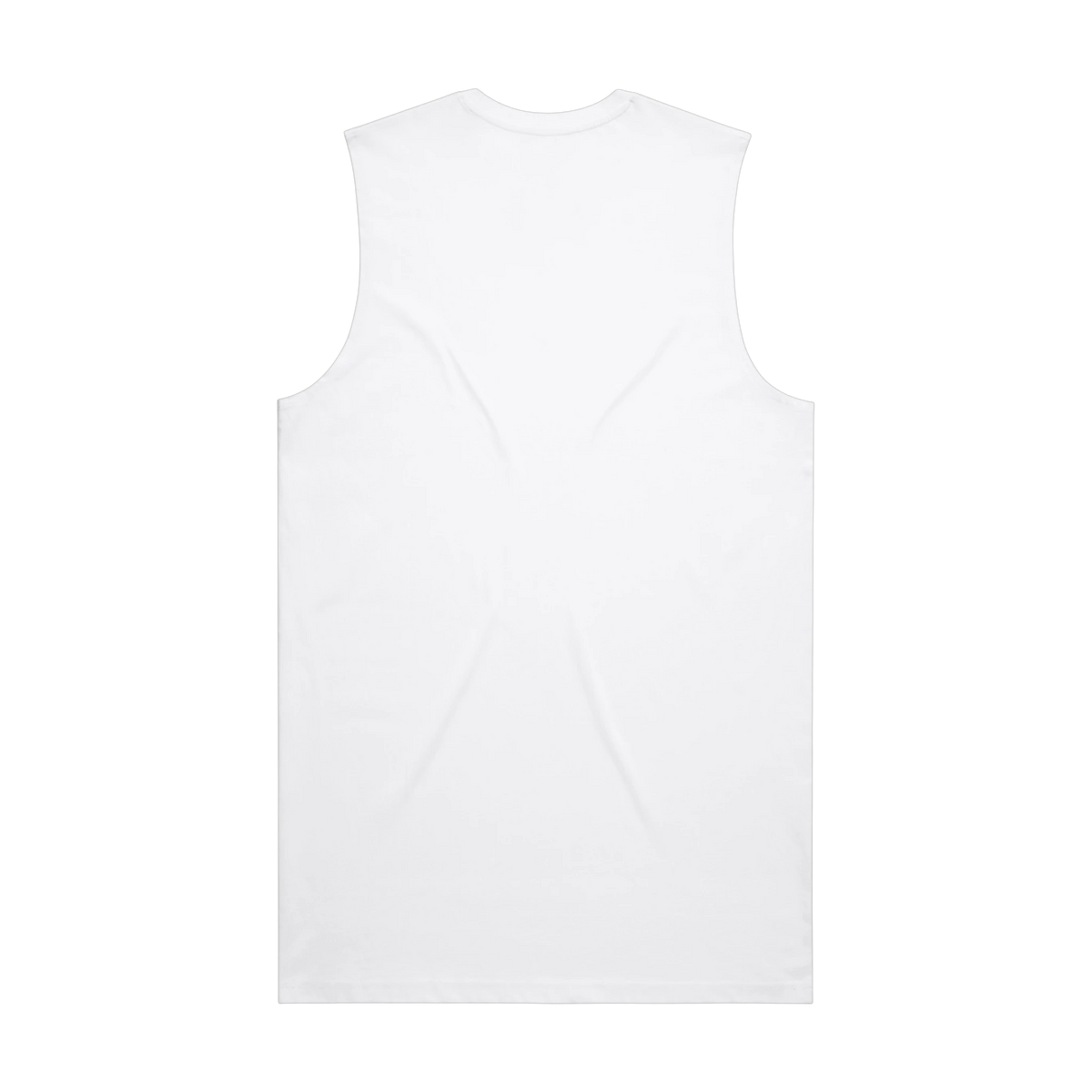 AS Colour Staple Tank in White — custom branded by Motive