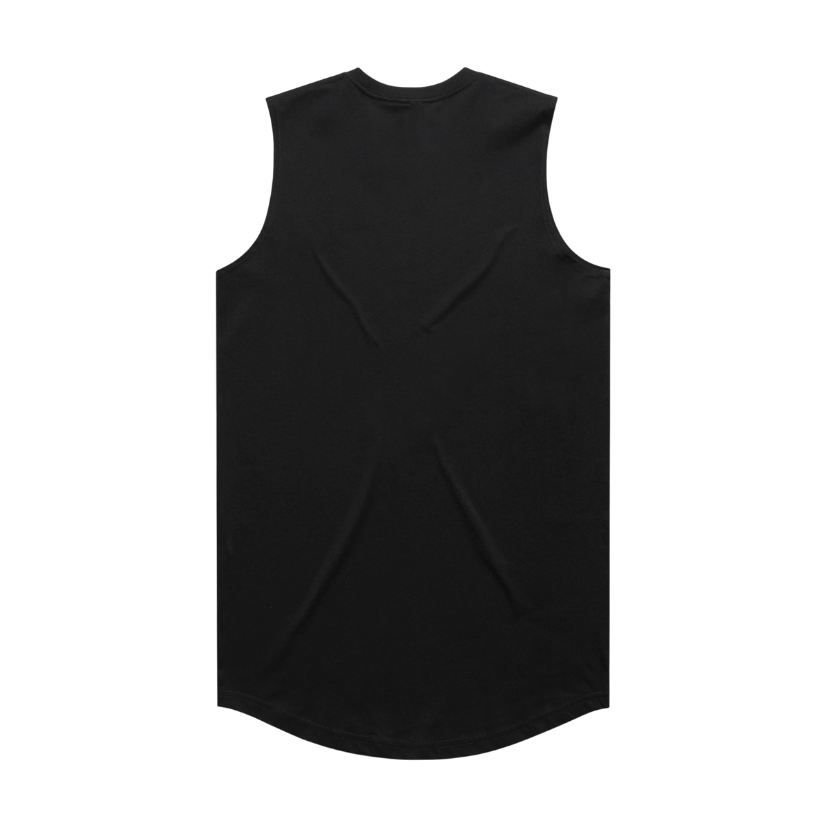 AS Colour Staple Curve Tank in Black — custom branded by Motive