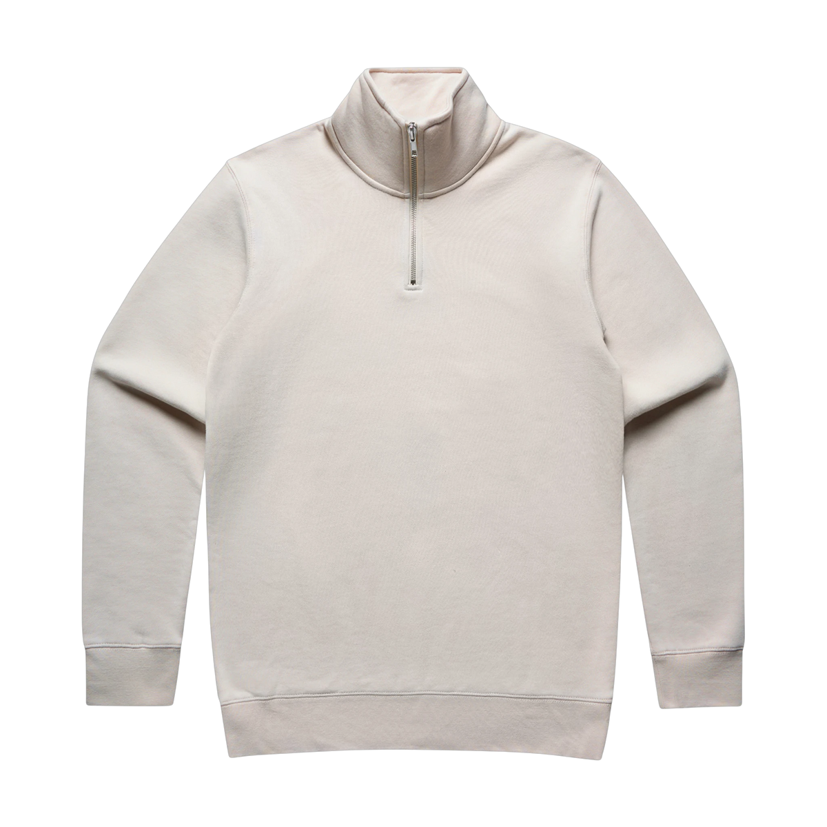 AS Colour Stencil Half-Zip Crew in Bone