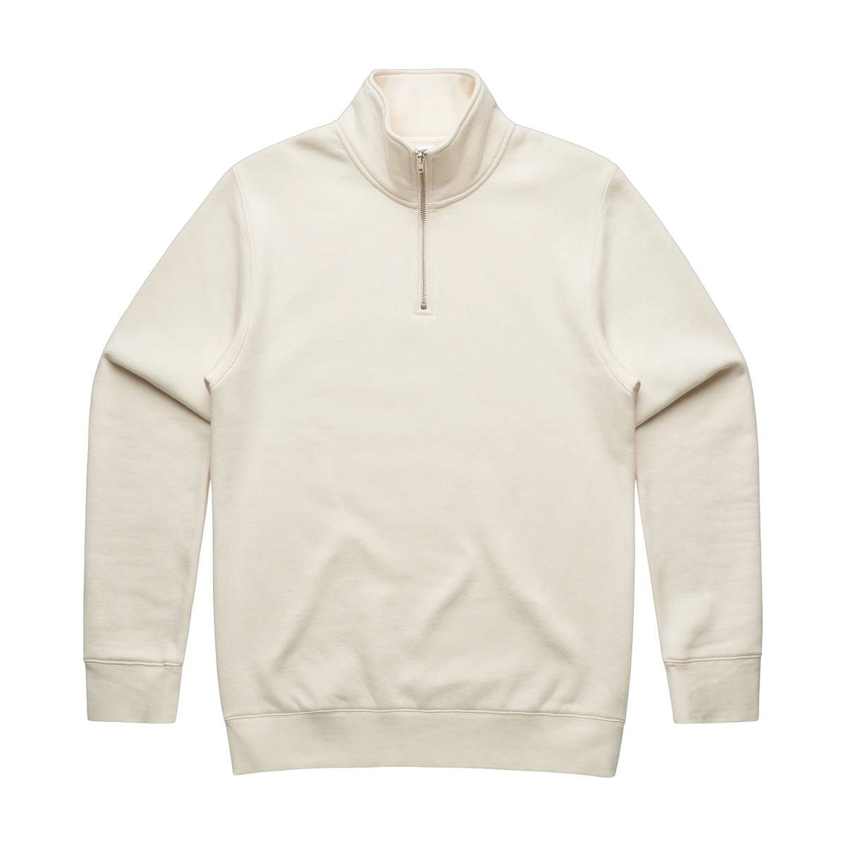 AS Colour Stencil Half-Zip Crew in Ecru — custom branded by Motive